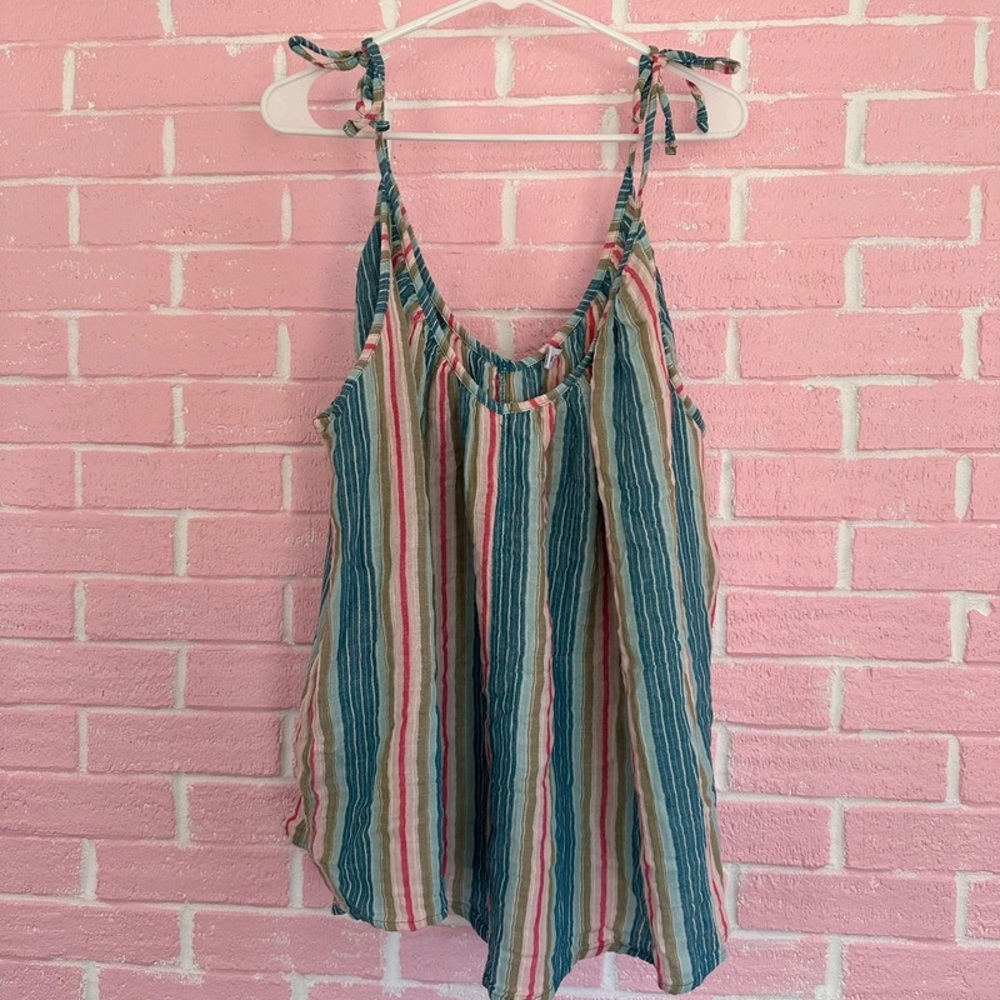 Old Navy Relaxed Blue and Brown Camisole